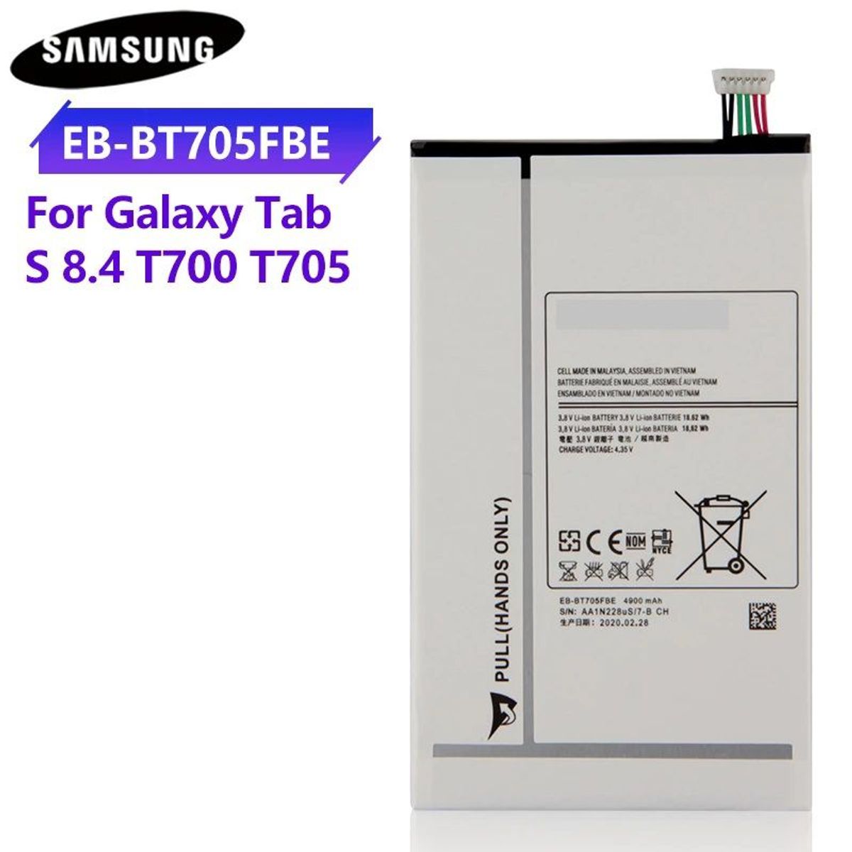 GENERICO - BATERIA SAMSUNG GALAXY TAB  S 8.4 (T700)  - NUEVO