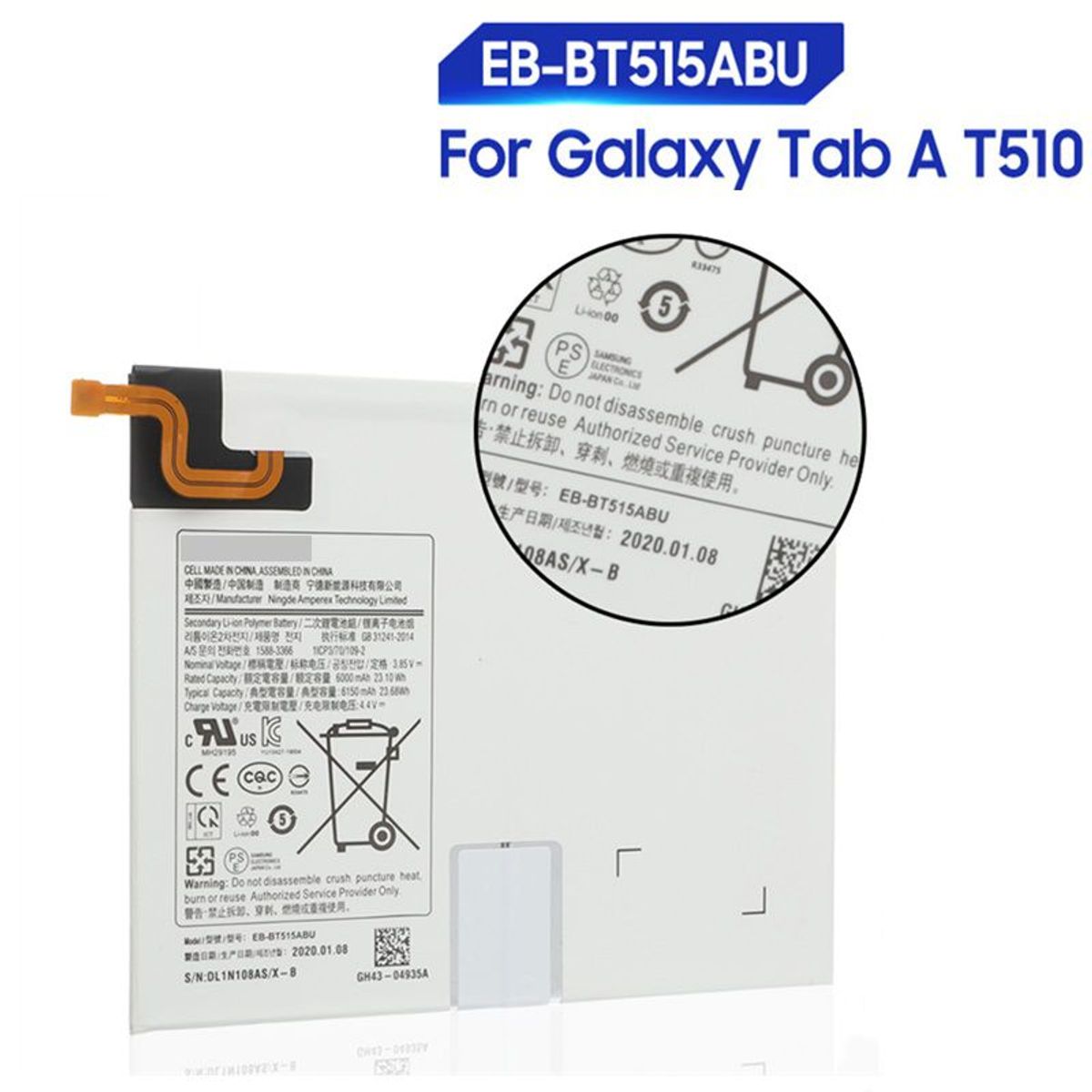 GENERICO - BATERIA SAMSUNG GALAXY TAB A 10.1 (2019) - NUEVO