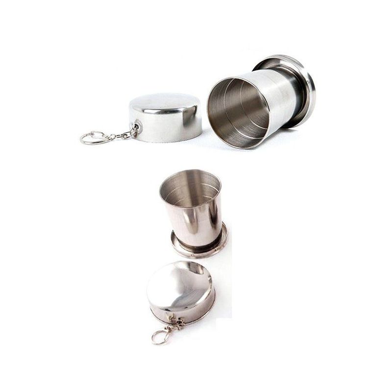 GENERICO - Vaso de metal  plegable  camping