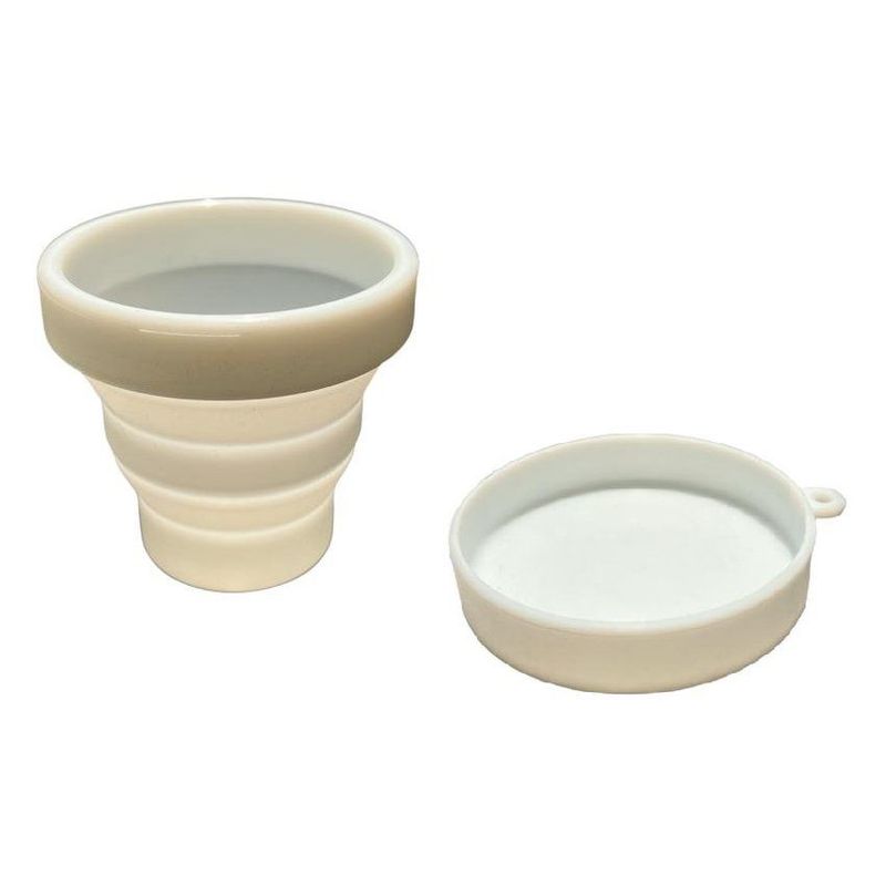 GENERICO - Vaso de silicona portátil plegable plegable camping blanco