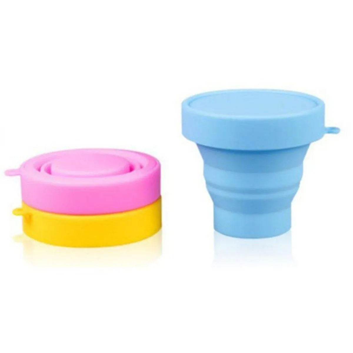 GENERICO - Vaso de silicona portátil plegable plegable camping