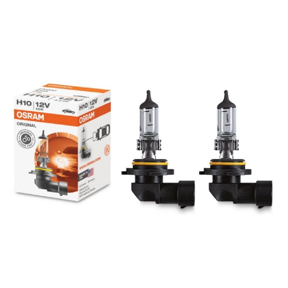 OSRAM - Foco H10 9145 710 (2 Unidades ) Halógeno 12V 42W PY20d