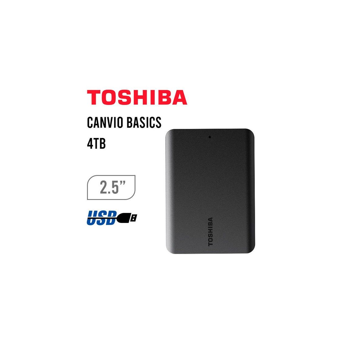 TOSHIBA - Disco Duro TOSHIBA Canvio Basics 4TB externo Negro, USB 3.0