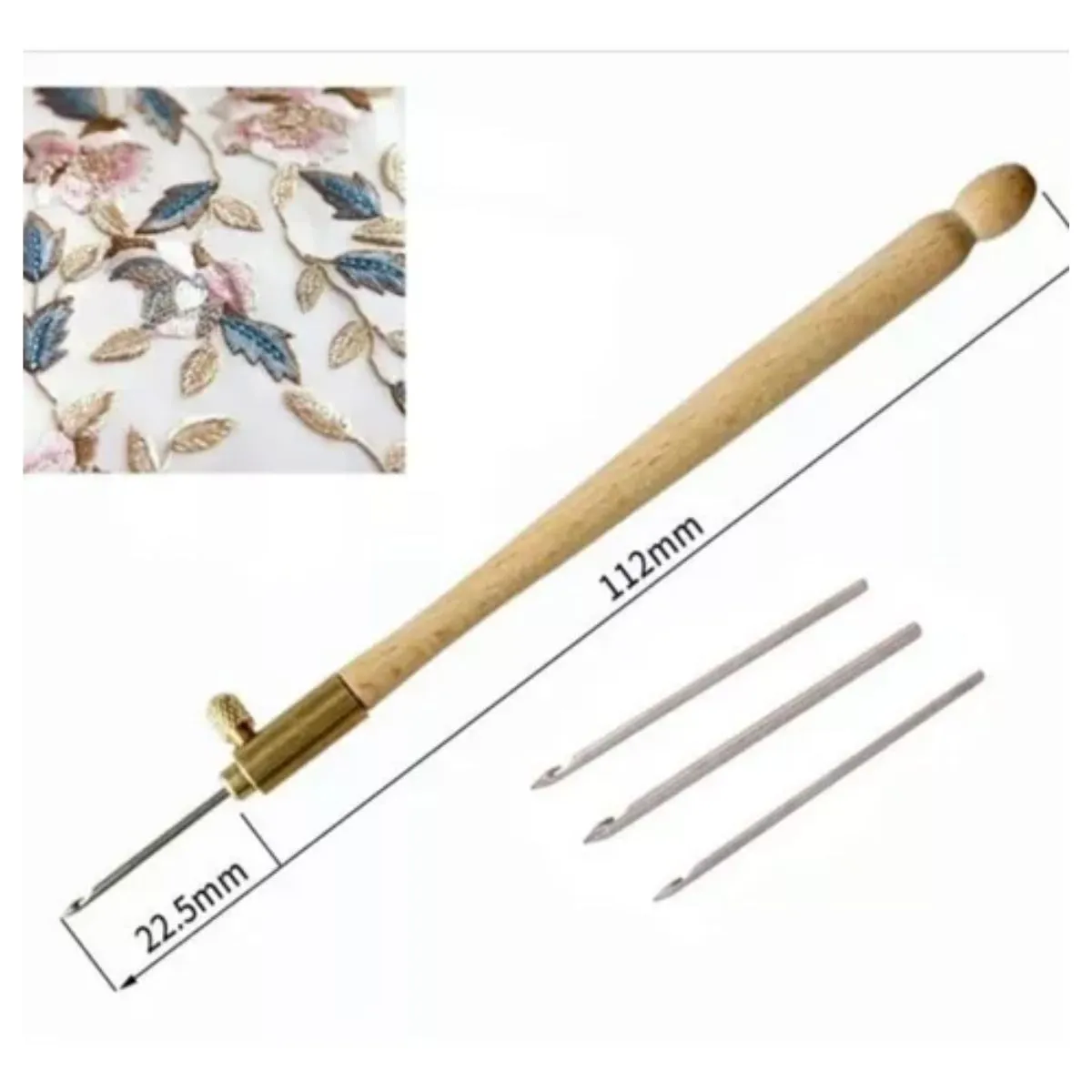 GENERICO - Aguja Bordado Mostacilla Y Lentejuelas Mas 3 Agujas Calidad