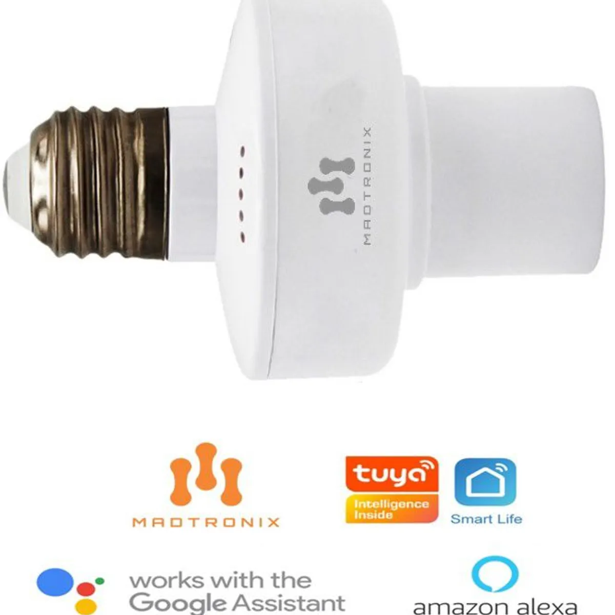 MADTRONIX - Socket Smart para Foco E26E27 Compatible Alexa y Google Assitant