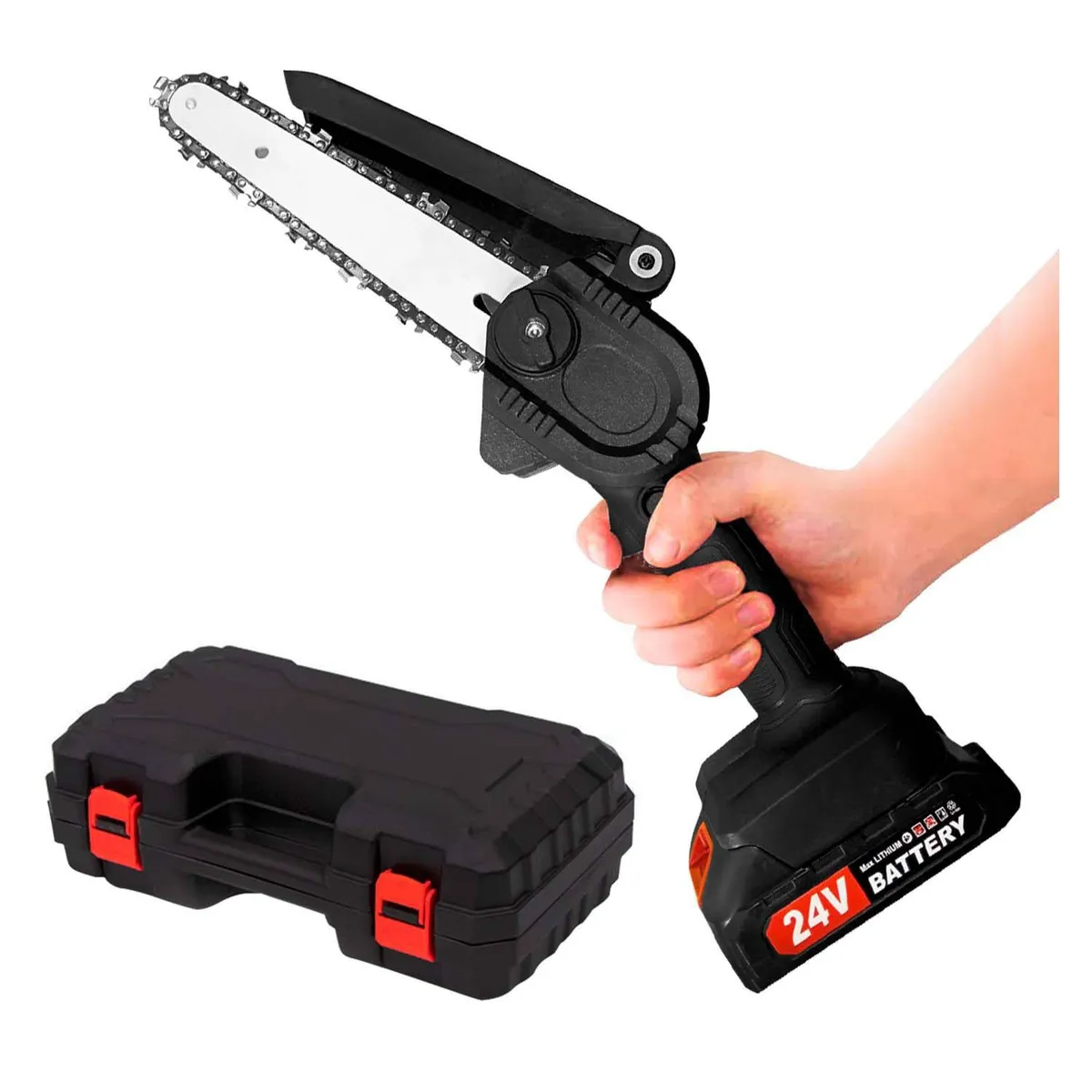 GENERICO - Sierra Electrica Mano Inalambrico Portatil Motor Madera 6 Pulgadas