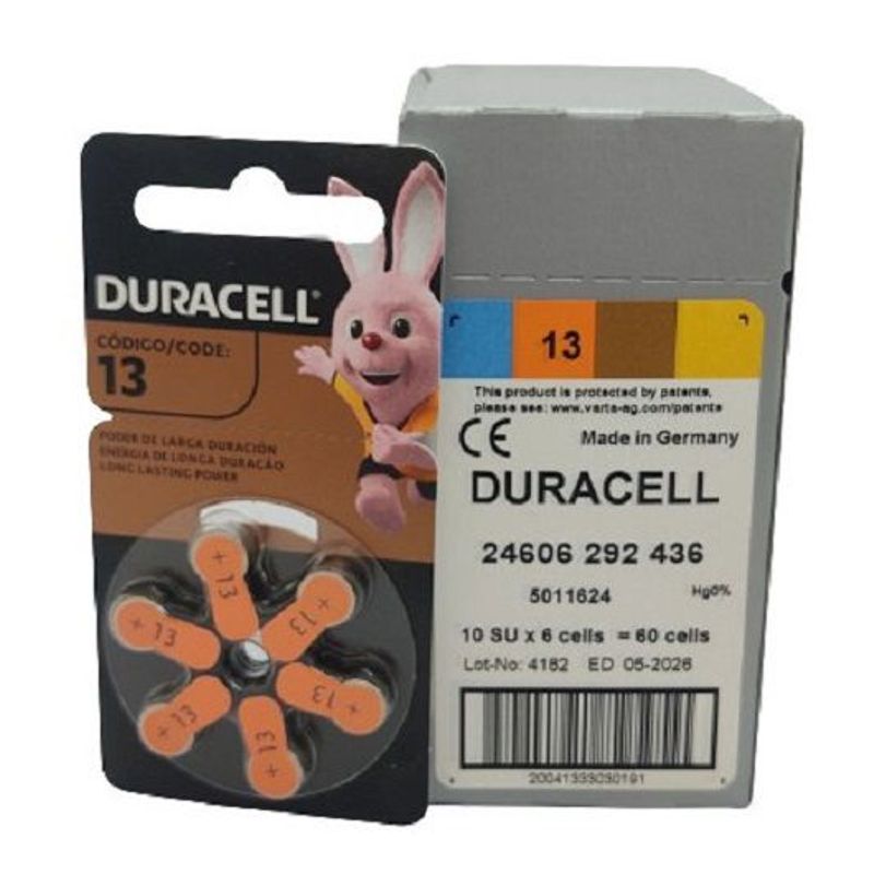 DURACELL - PILAS PARA AUDIFONOS MEDICADOS DURACELL 13 x 6 PILAS