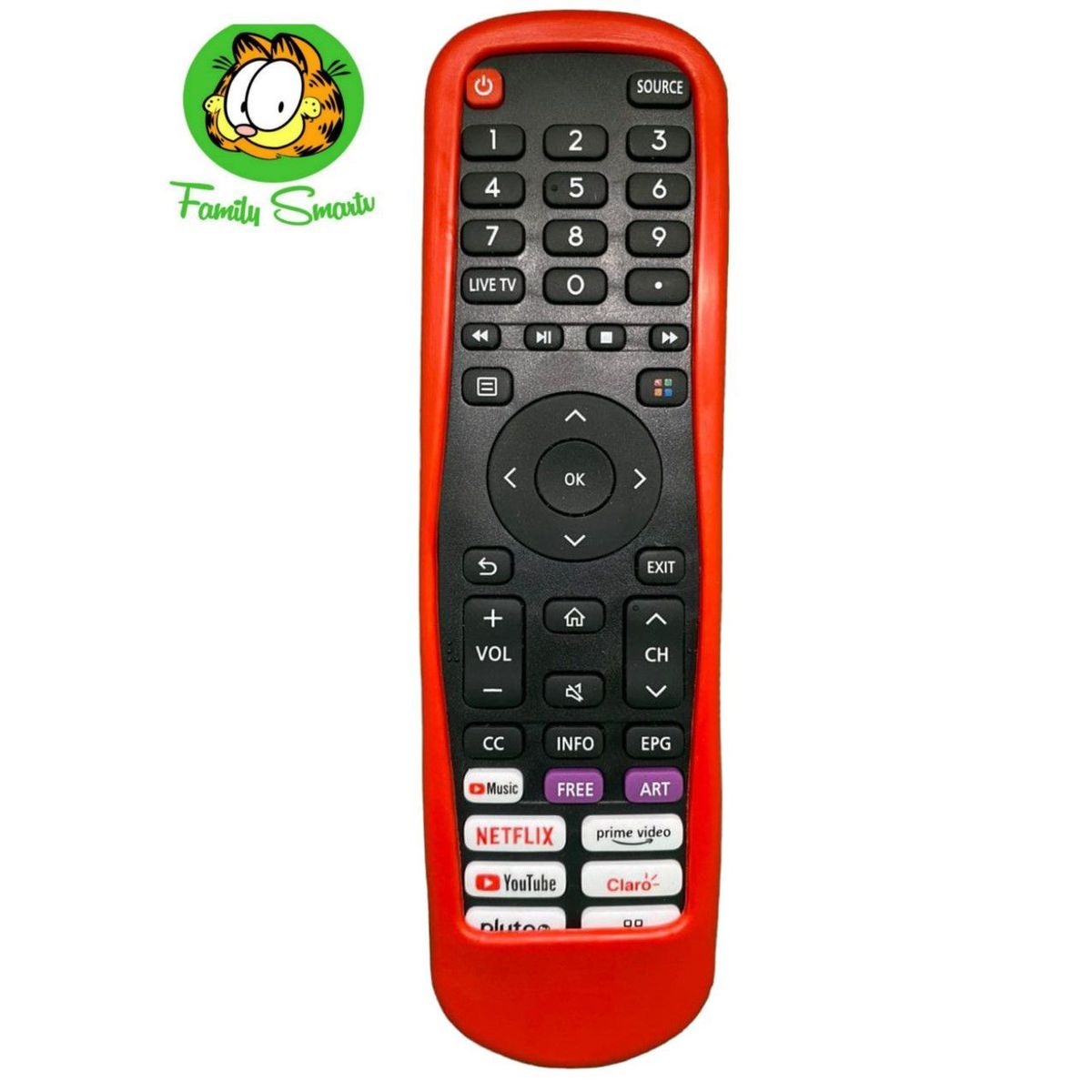 SIKAI - Funda para Control Remoto para televisor Smart Hisense EN2I30H  Rojo