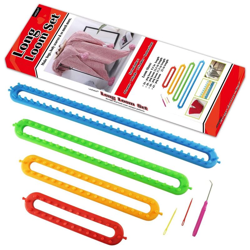 GENERICO - 4 Telares Tejido Telar Rectangular Tejer Chalina Calcetines