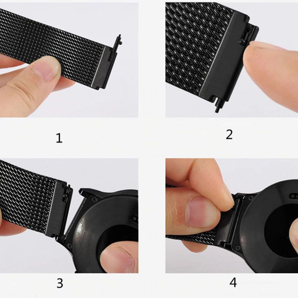 GENERICO - Correa Milanese para Samsung Galaxy Watch 4 / 4 Classic - Plata