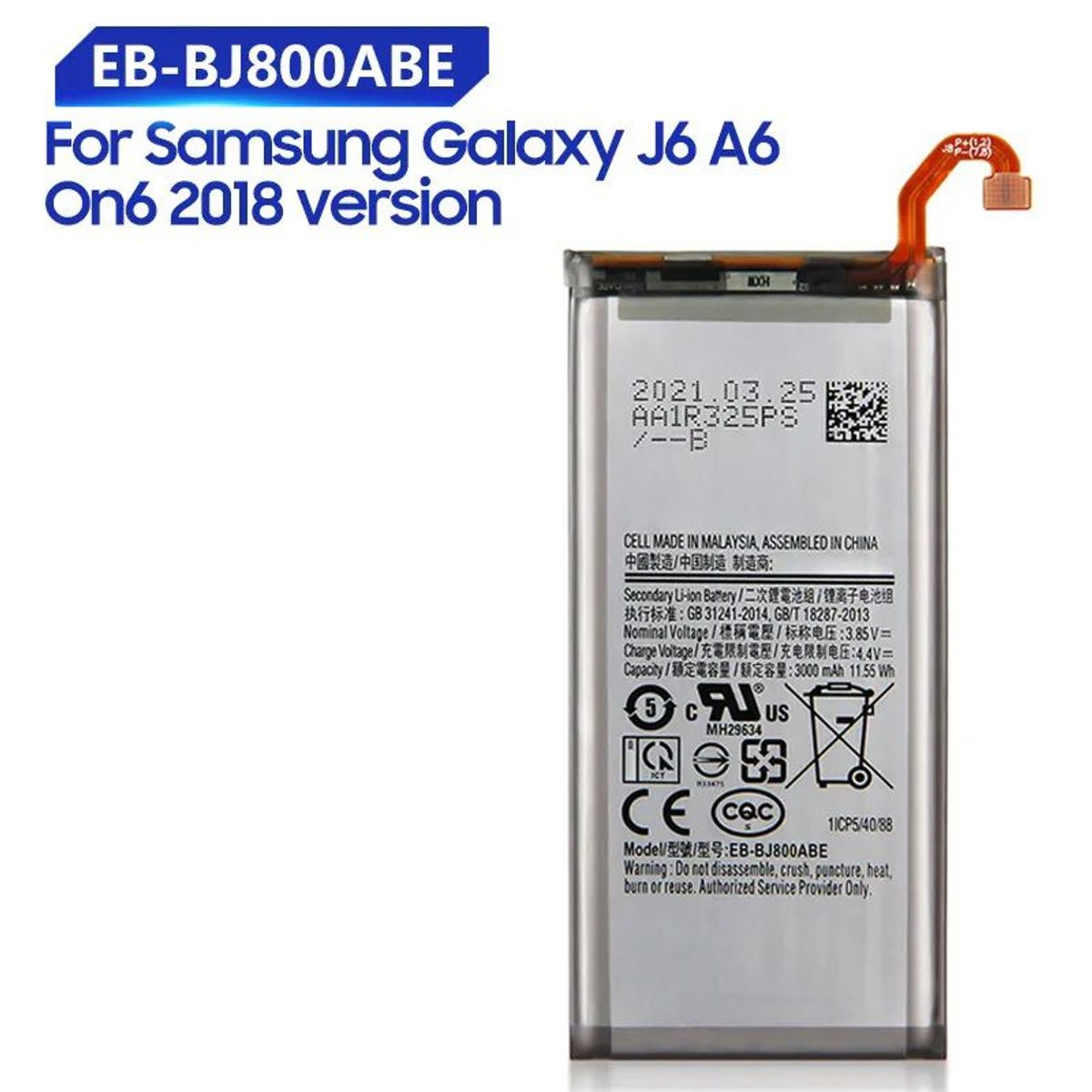 GENERICO - BATERIA SAMSUNG A6 - J6 2018 TORIGINAL-SM NUEVO