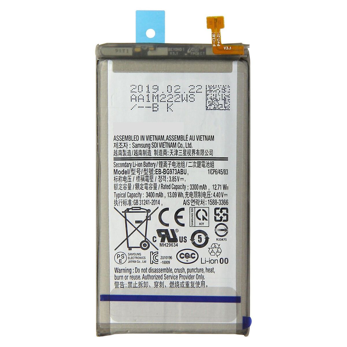 GENERICO - BATERIA SAMSUNG S10 TORIGINAL-SM NUEVO