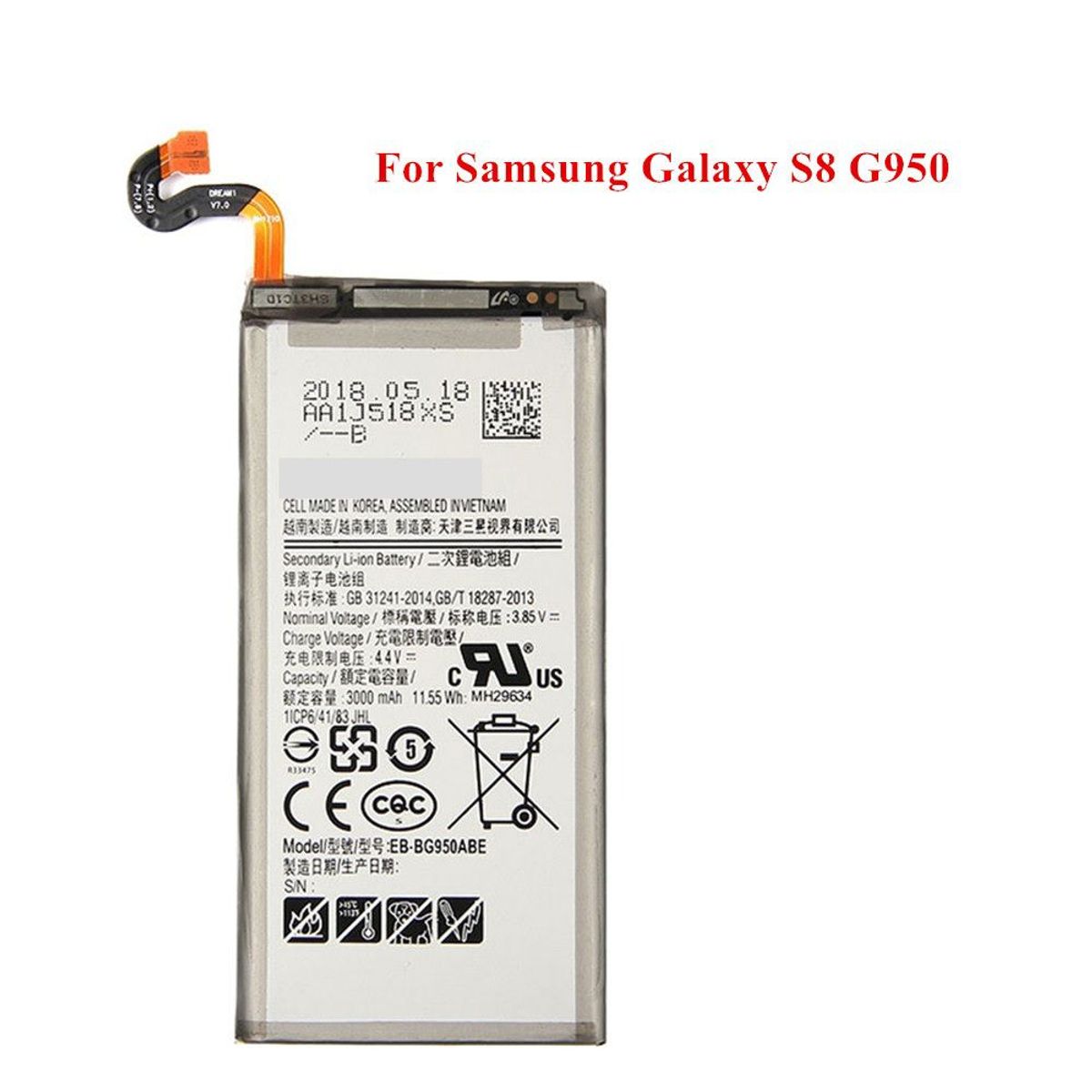 GENERICO - BATERIA SAMSUNG S8 TORIGINAL-SM NUEVO