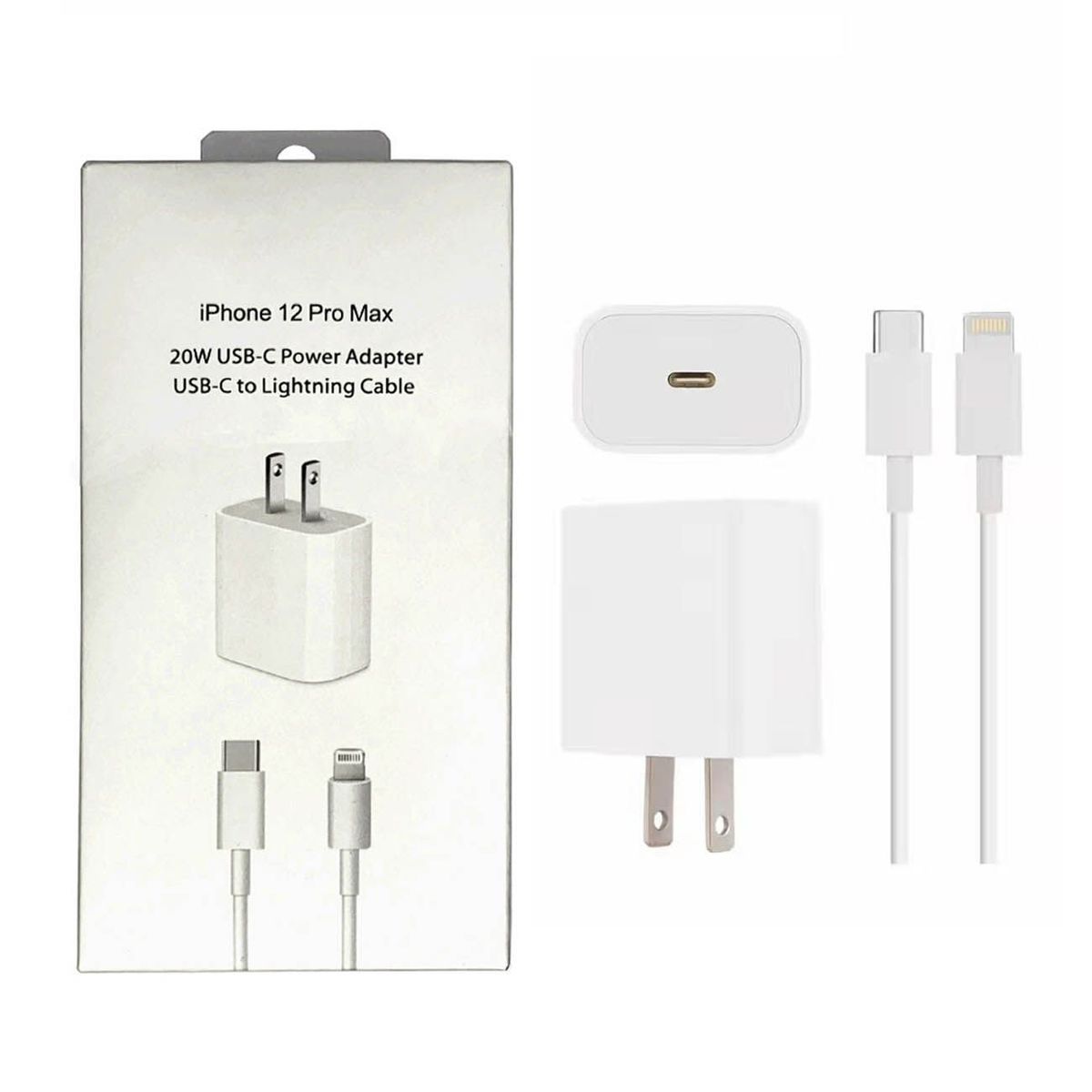 GENERICO - Cargador Iphone 12 Pro/ Max Tipo C 20w (Genérico) - Blanco