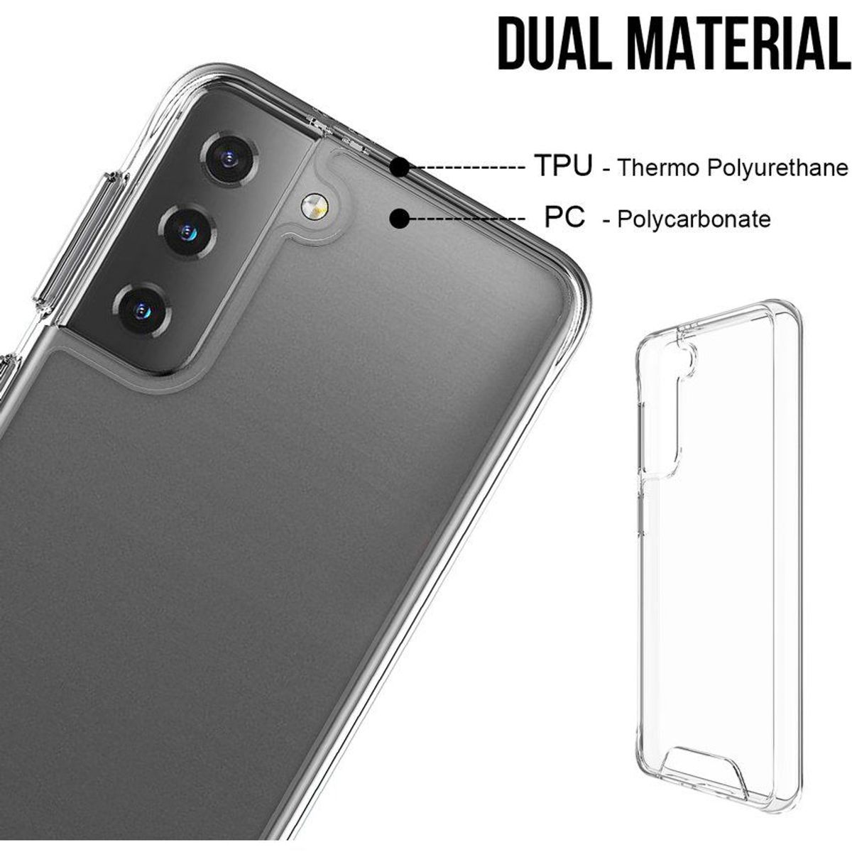 GENERICO - Case Space Drop Para Samsung Galaxy A53 5g - Transparente