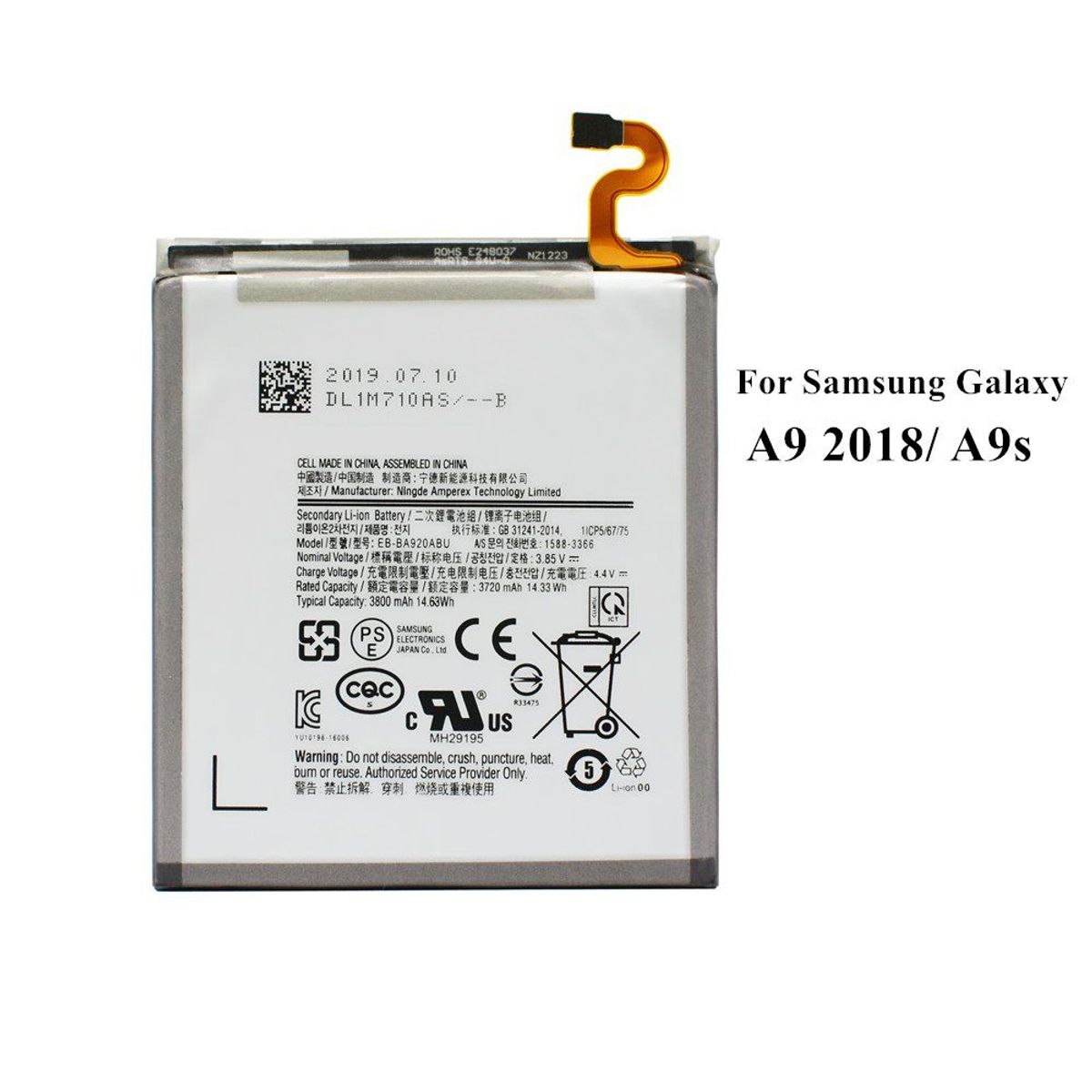 GENERICO - BATERIA SAMSUNG A9 2018 TORIGINAL-SM NUEVO
