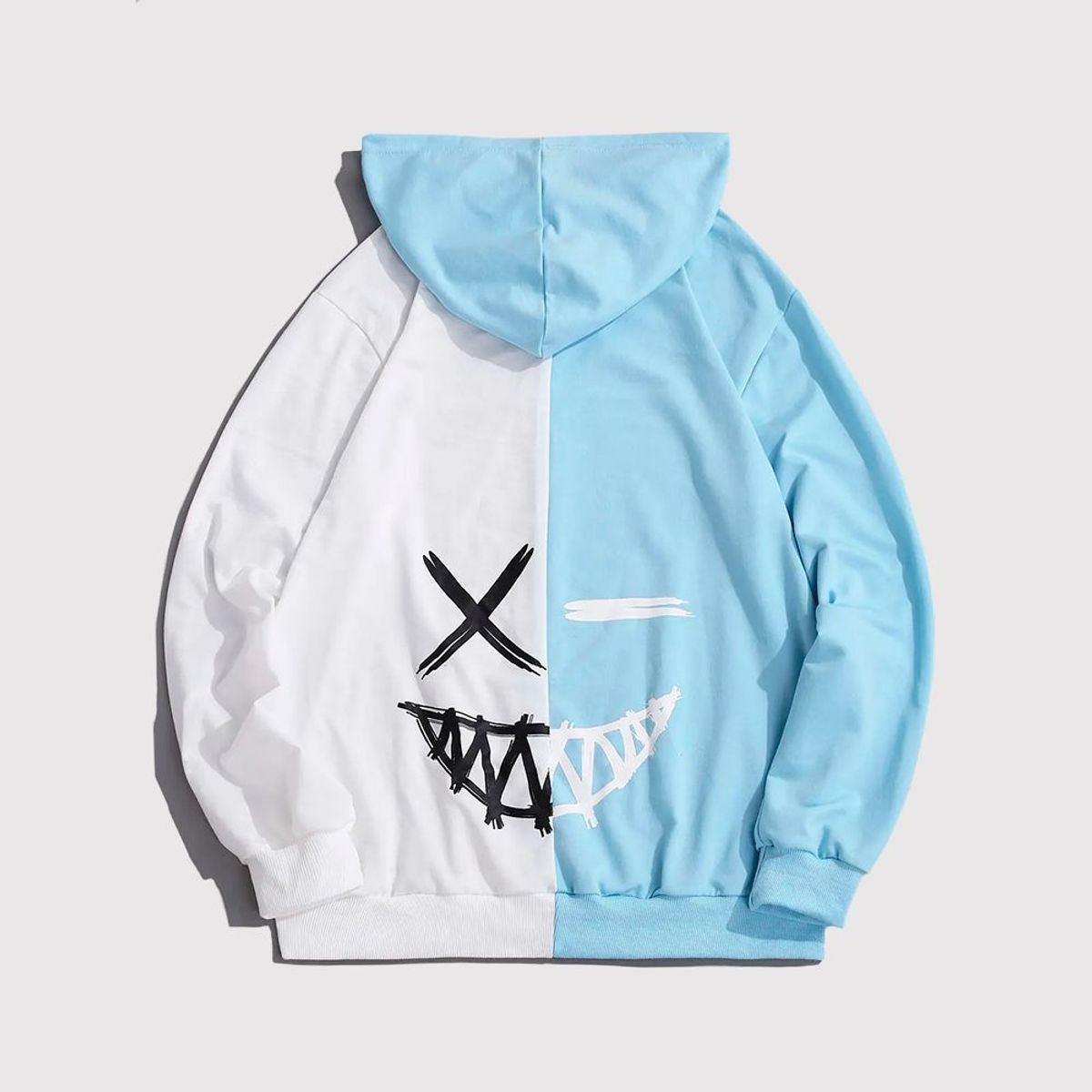 YANSUS - Polera Hombre Yansus Bicolor Celeste Blanco