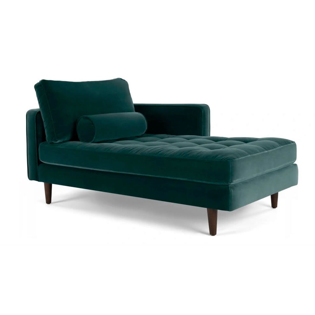 YOLODECORO - Chaise Longue Scott 2 cuerpos Derecho Algodón Petroleo