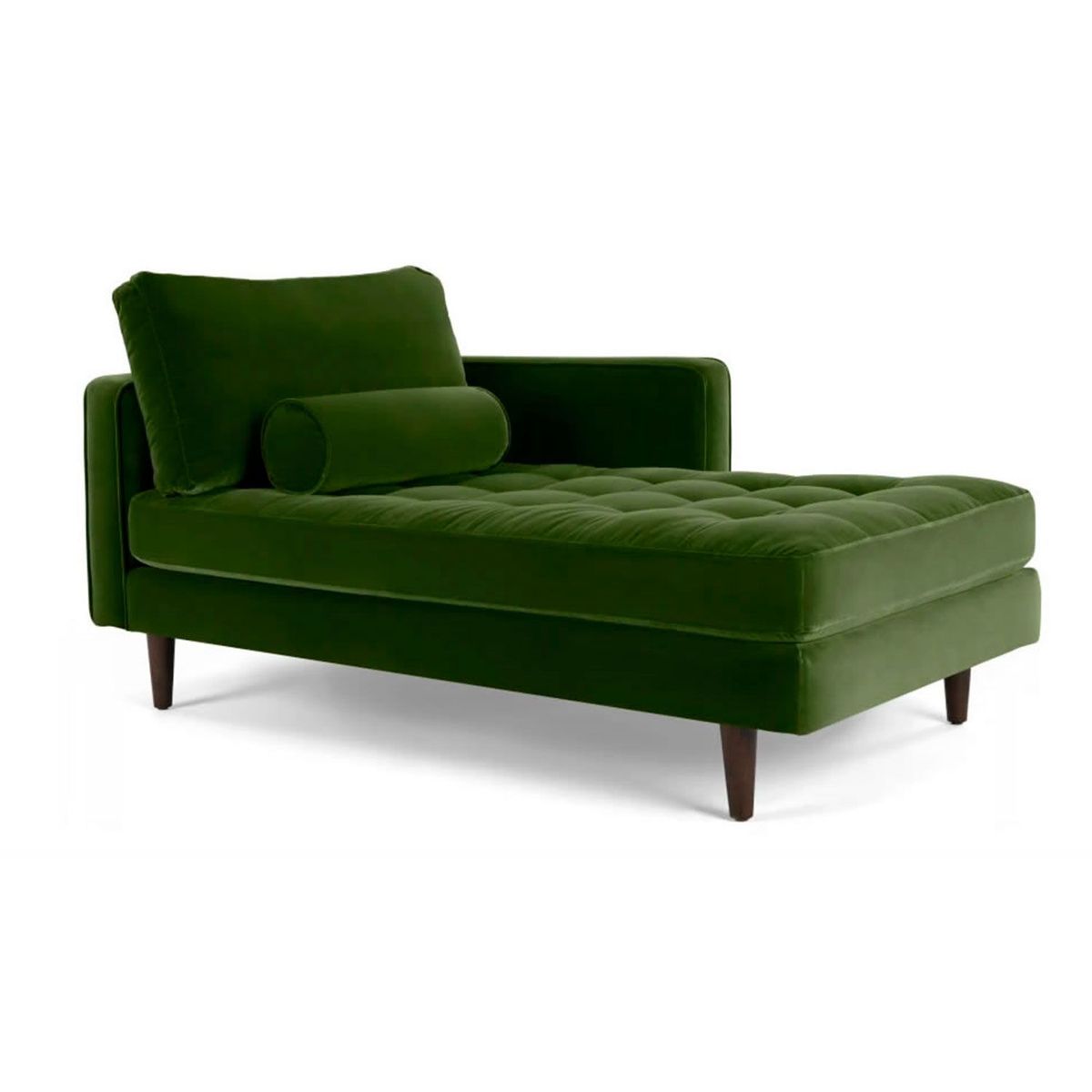 YOLODECORO - Chaise Longue Scott 2 cuerpos Derecho Verde Bosque