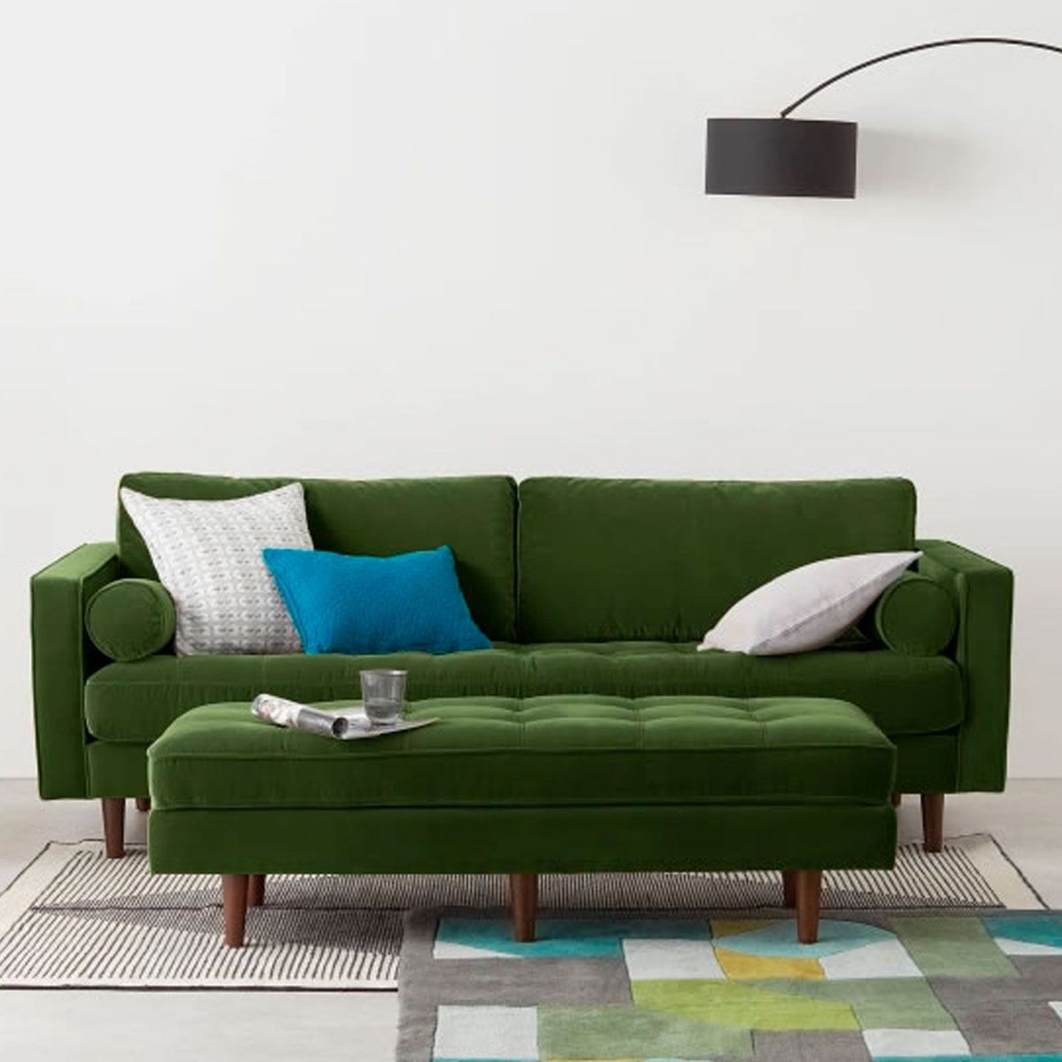 YOLODECORO - Banco Otomana Scott Verde Hierba