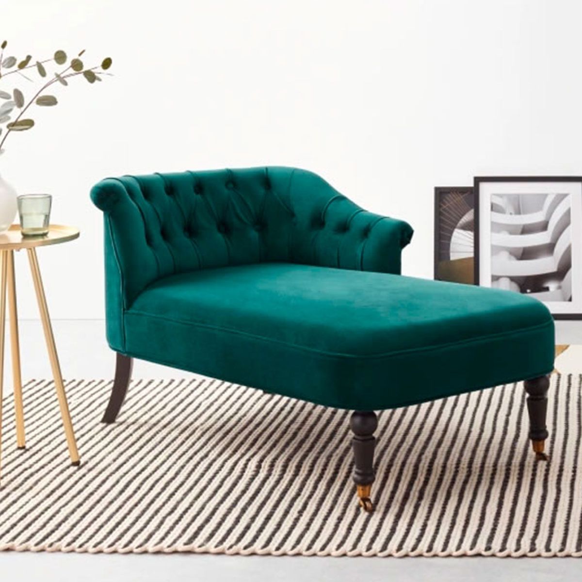 YOLODECORO - Chaise Longue Bouji 2 Cuerpos Derecho Espuma De Mar