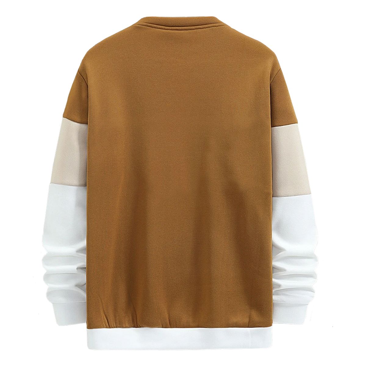 YANSUS - Polera Hombre Yansus Tricolor Camello Beige Blanco Estampado