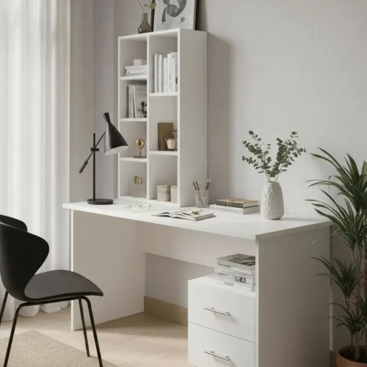 GENERICO - ESCRITORIO DE MELAMINA CON BIBLIOTECA