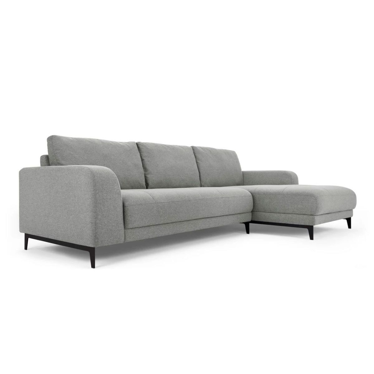 YOLODECORO - Sofá Esquinero Luciano 3 Cuerpos Con Chaise Longue Derecho Gris