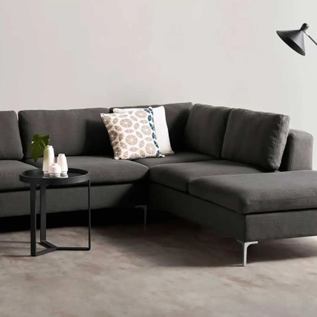 YOLODECORO - Sofá Esquinero Monterosso 6 Cuerpos Con Chaise Longue Derecho Gris