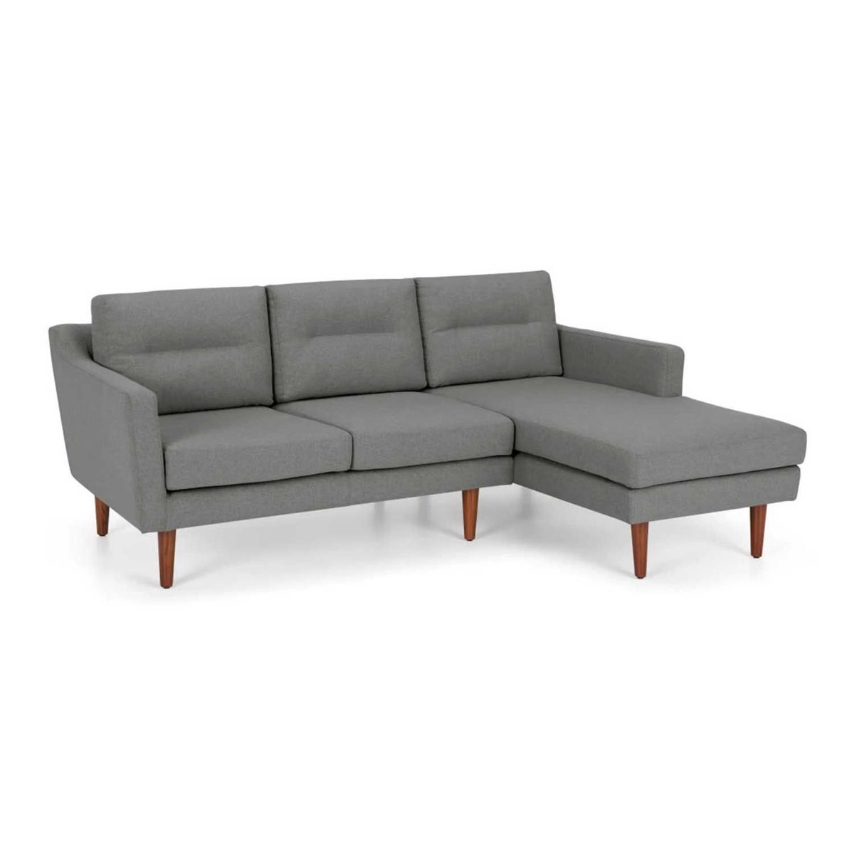 YOLODECORO - Sofá Esquinero Walker 3 Cuerpos Con Chaise Longue Derecho Gris