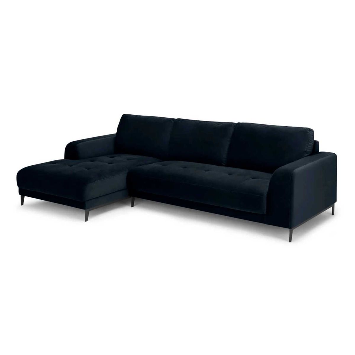 YOLODECORO - Sofá Esquinero Luciano 3 Cuerpos Con Chaise Longue Izquierdo Azul