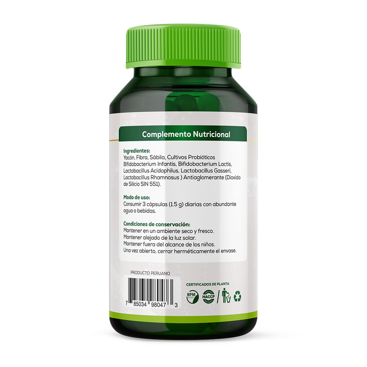 BACTERIUM - BACTERIUM X3 - DOSIS COMPLETA 90 DÍAS - 180 CÁPSULAS