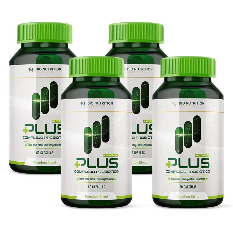BACTERIUM - BACTERIUM PLUS  PACK X4 - FLORA INTESTINAL + CÁNDIDA