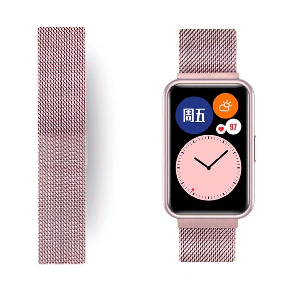 GENERICO - Correa Milanese para HUAWEI WATCH FIT - Rosa