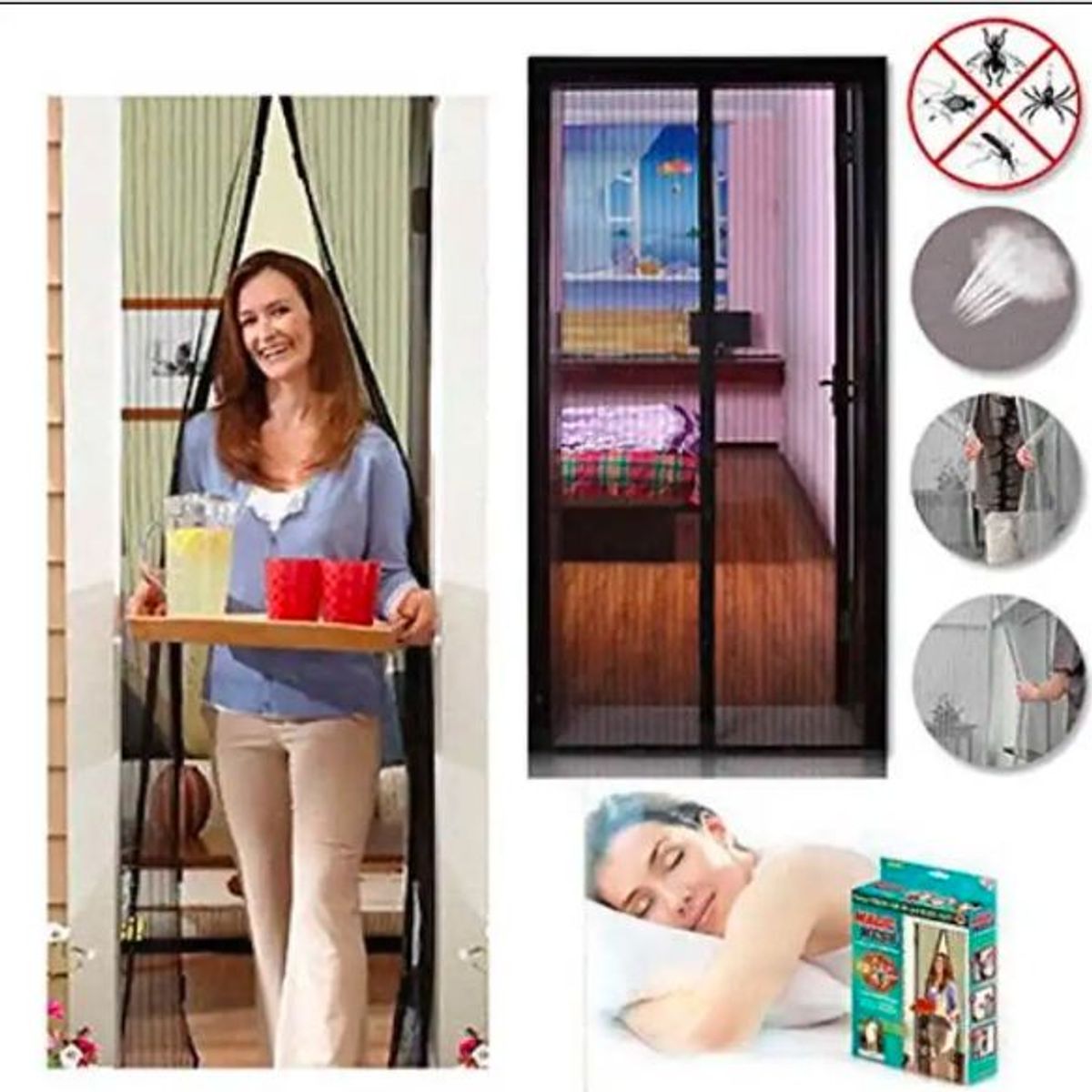 GENERICO - CORTINA MALLA METALICA  ANTI MOSQUITO