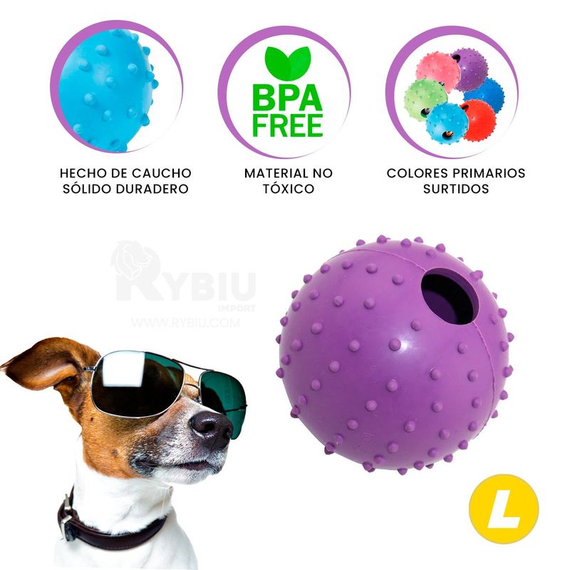 GENERICO - Juguete para Perro Talla L Morado Forma Chirimoya