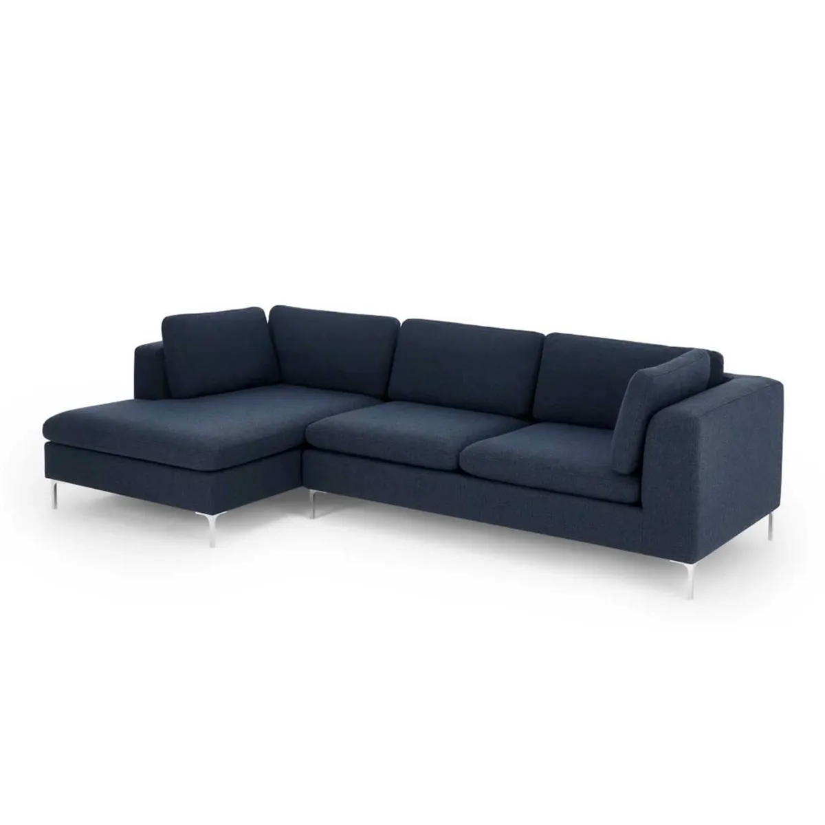 YOLODECORO - Sofá Esquinero Monterosso 3 Cuerpos Con Chaise Longue Izquierdo Azul