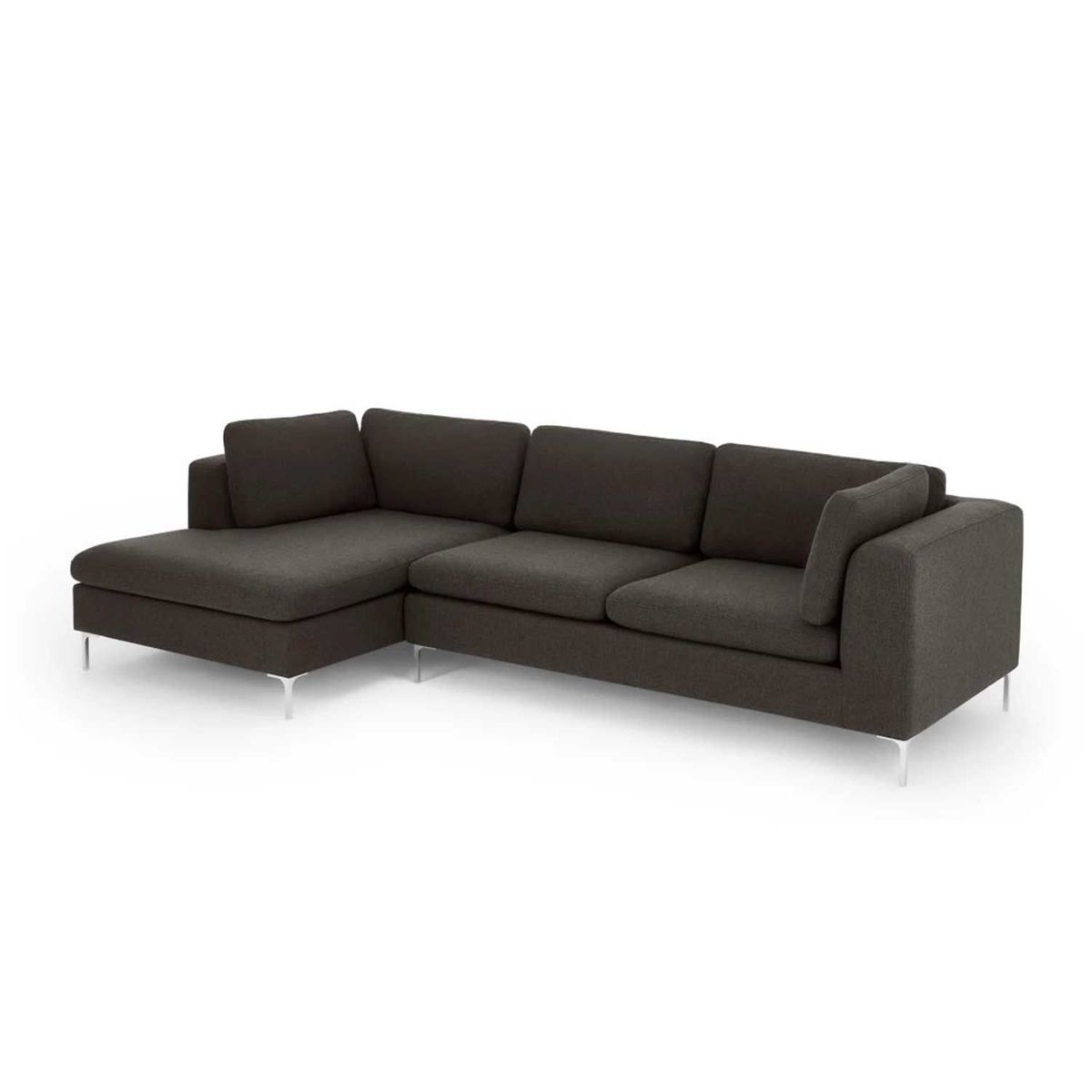 YOLODECORO - Sofá Esquinero Monterosso 3 Cuerpos Con Chaise Longue Izquierdo Gris