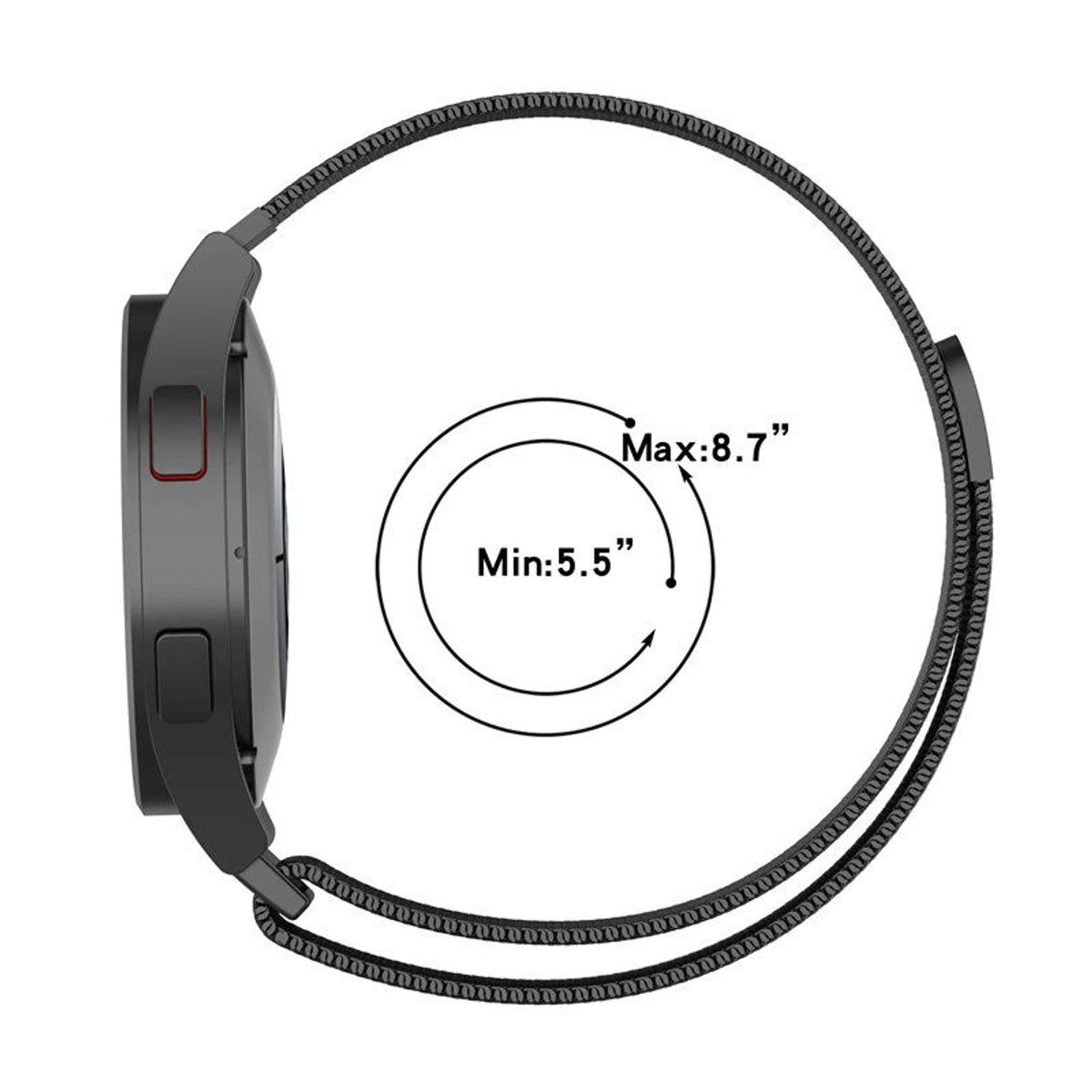 GENERICO - Correa Milanese para Huawei Watch GT2 42mm - Plata