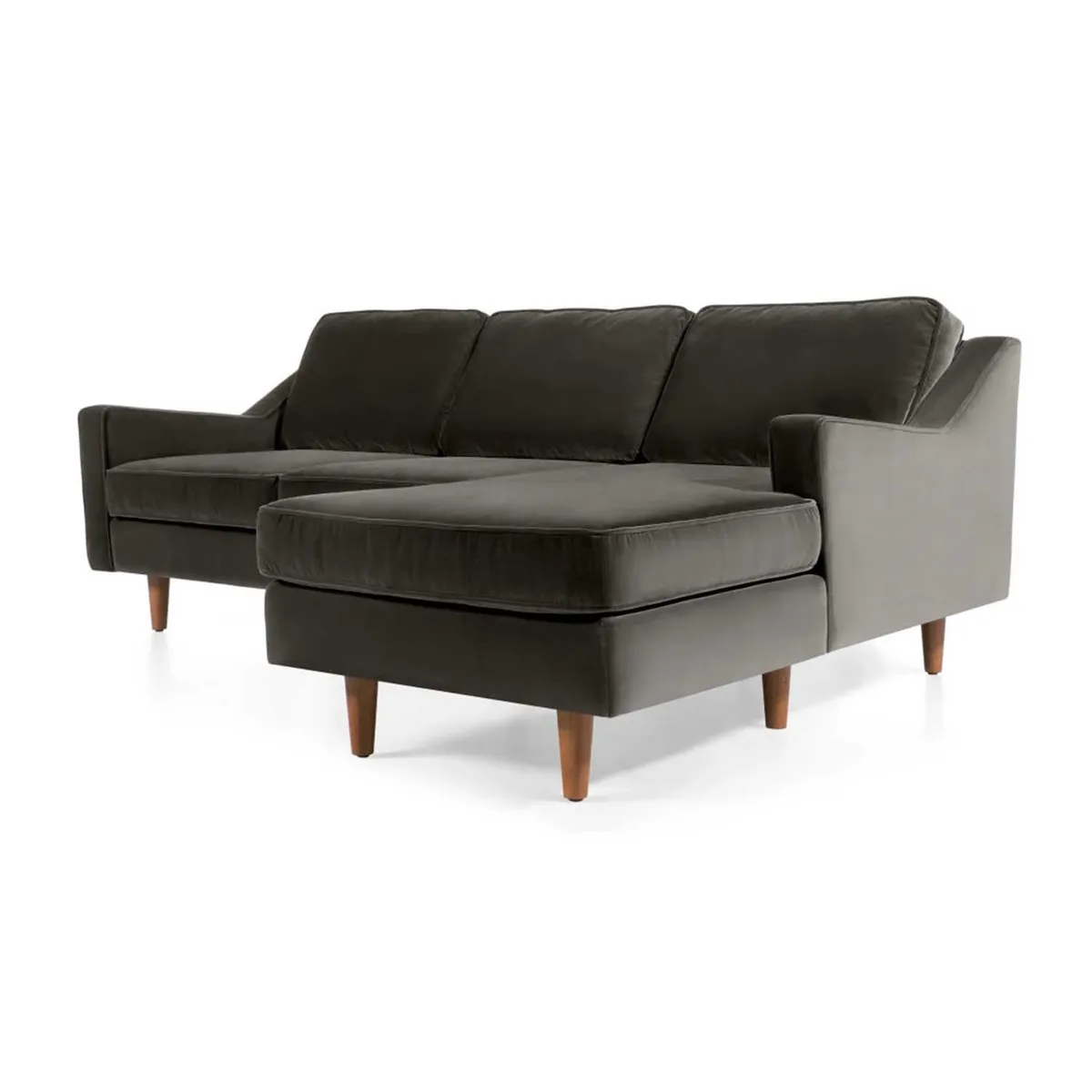 YOLODECORO - Sofá Esquinero Dallas 3 Cuerpos Con Chaise Longue Derecho Gris Cemento