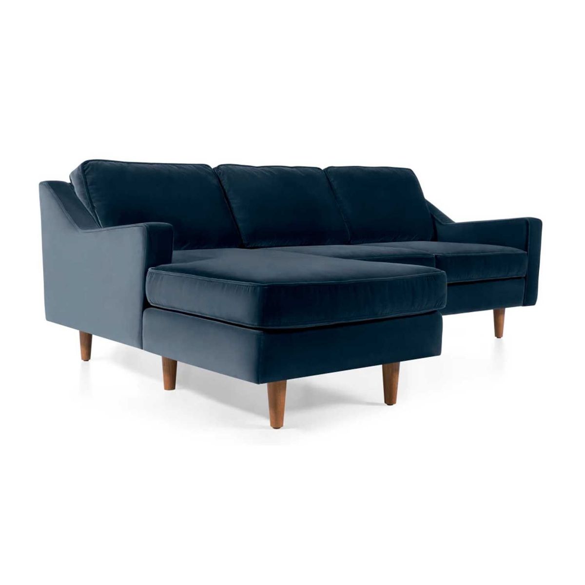 YOLODECORO - Sofá Esquinero Dallas 3 Cuerpos Con Chaise Longue Izquierdo Azul