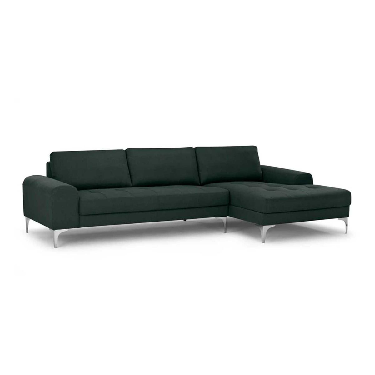YOLODECORO - Sofá Esquinero Vittorio 3 Cuerpos Con Chaise Longue Derecho Gris