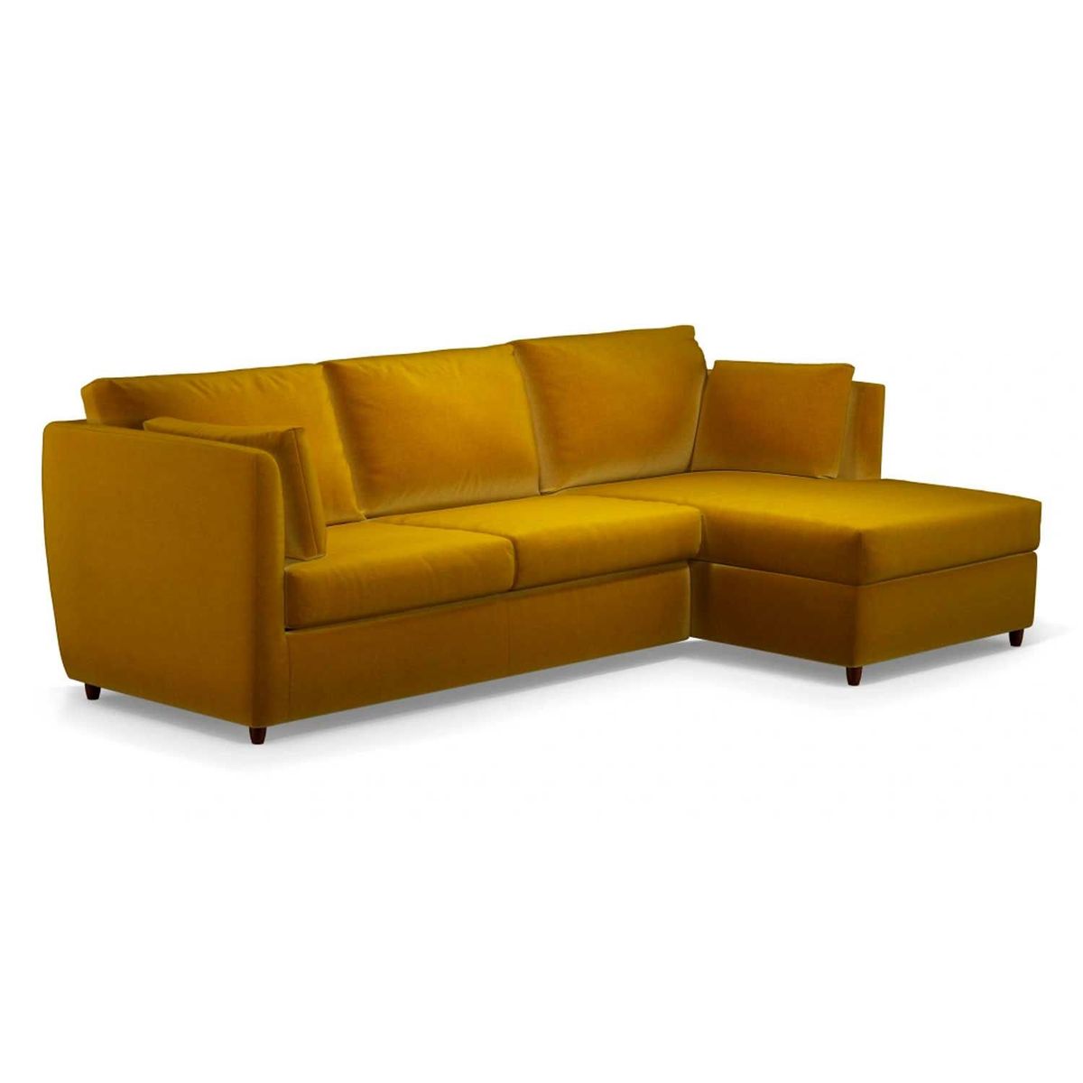 YOLODECORO - Sofá Esquinero Milner 3 Cuerpos Con Chaise Longue Derecho Amarillo