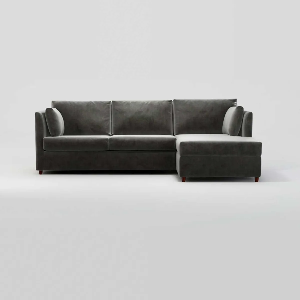 YOLODECORO - Sofá Esquinero Milner 3 Cuerpos Con Chaise Longue Derecho Gris Acero