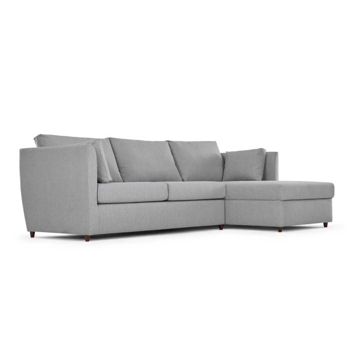 YOLODECORO - Sofá Esquinero Milner 3 Cuerpos Con Chaise Longue Derecho Gris Granito