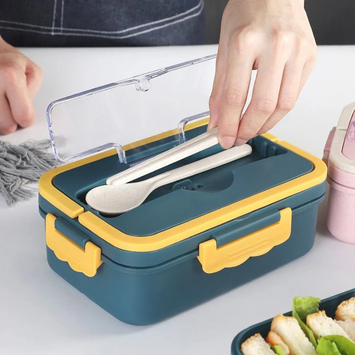 KAST PE - Taper almuerzo BentoBox con 3 compartimentos