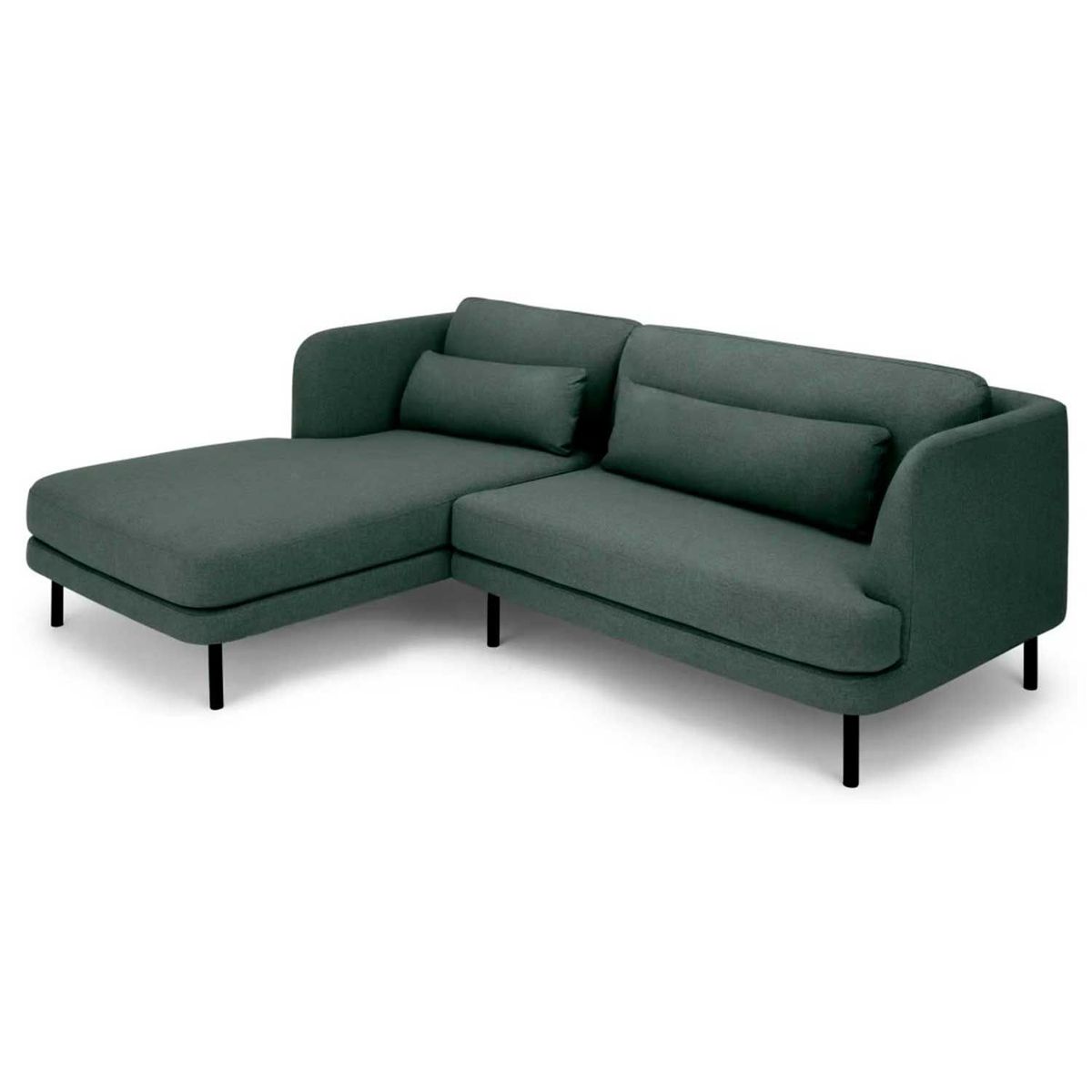 YOLODECORO - Sofá Esquinero Herman 3 Cuerpos con Chaise Longue Izquierdo Verde