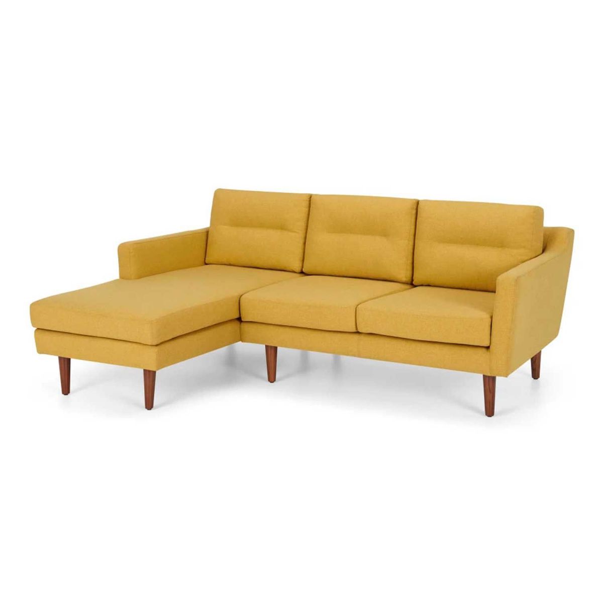 YOLODECORO - Sofá Esquinero Walker 3 Cuerpos Con Chaise Longue Izquierdo Amarillo
