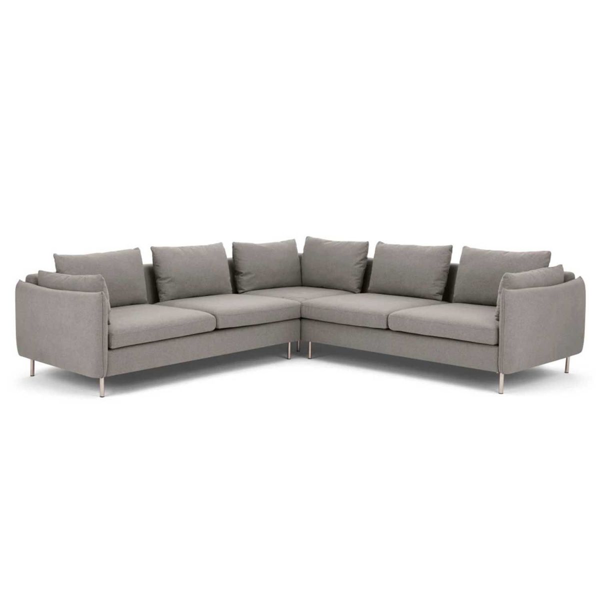 YOLODECORO - Sofá Esquinero Vento De 5 Cuerpos Gris Manhattan