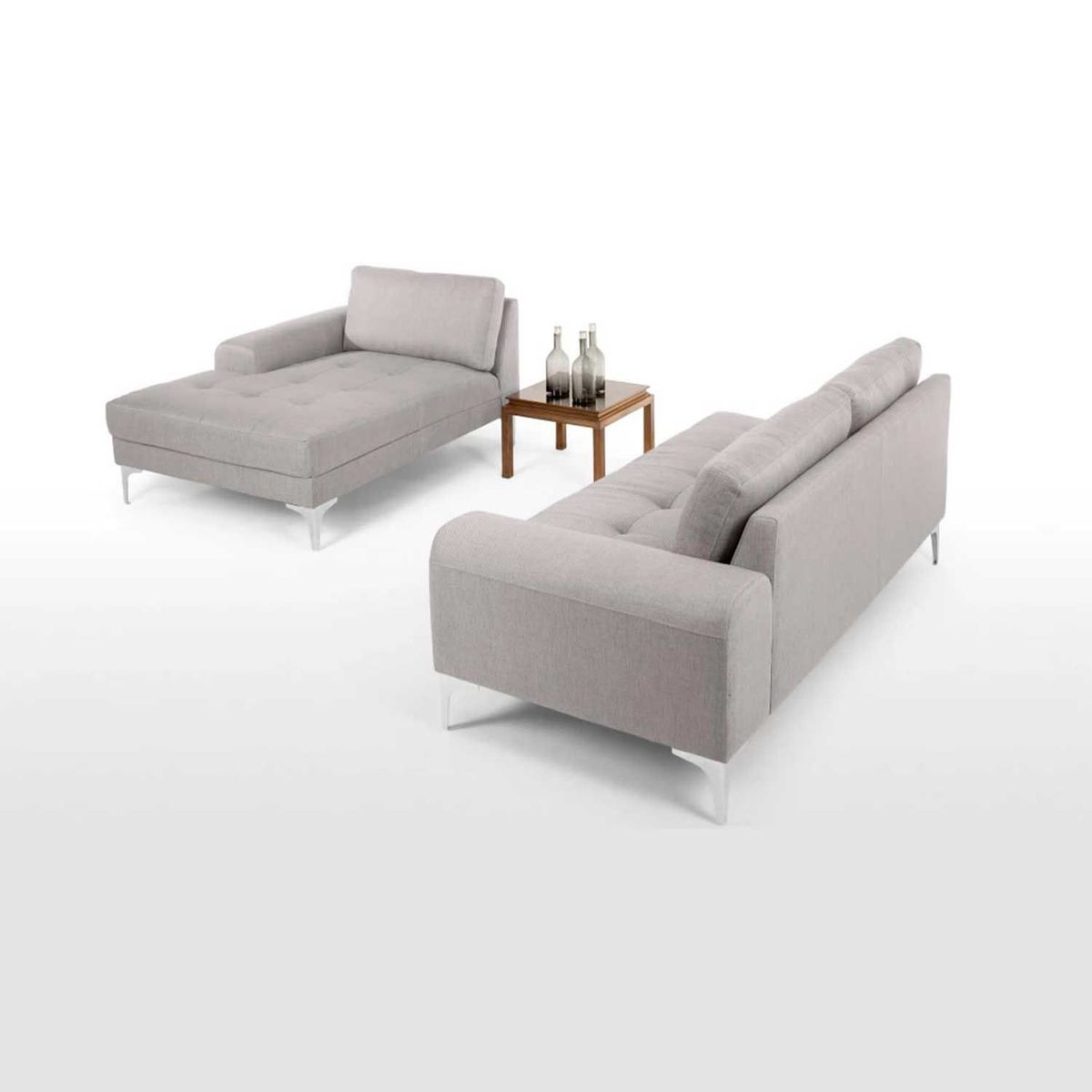 YOLODECORO - Sofá Esquinero Vittorio 3 Cuerpos Con Chaise Longue Izquierdo Gris